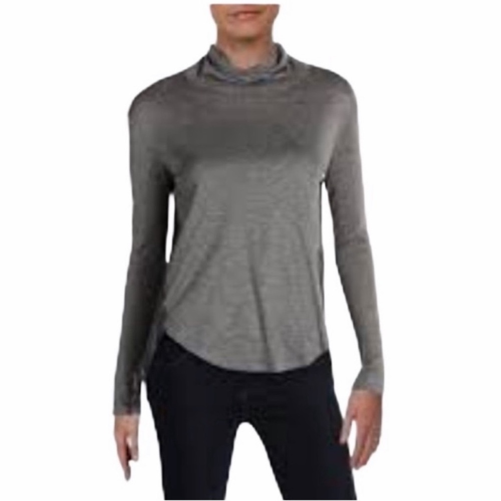 Vero Moda NWT minimalist preppy grey longsleeve turtleneck mock neck top large